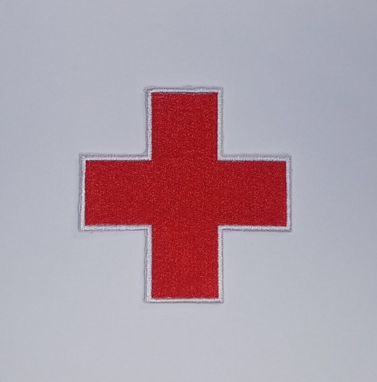Шеврон БОЛЬШОЙ КРЕСТ вырезной/на белом фоне  Для врачей скорой помощи Купить на сайте Форма Защиты